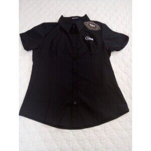 Women's Atalewhi New With Tags Caliber Living Emblem Black Button Up Size medium